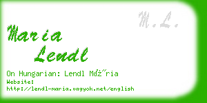 maria lendl business card